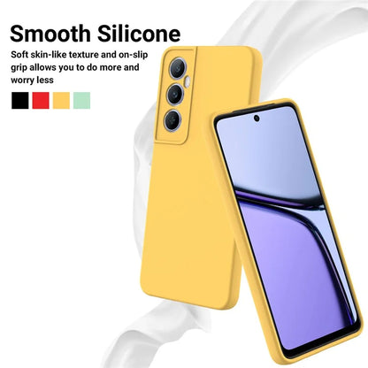 For Realme C65 4G Protective Case Liquid Silicone Phone Cover with Wrist Strap