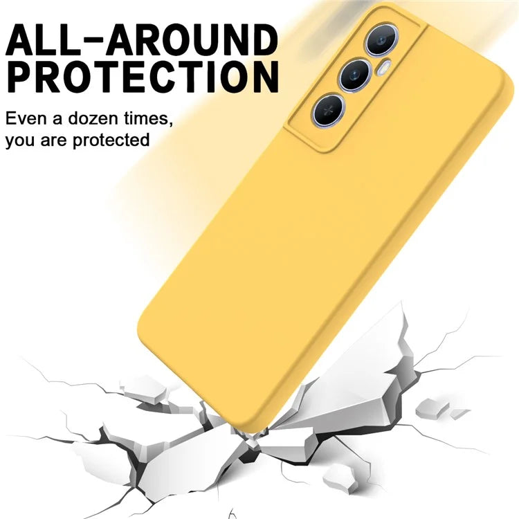For Realme C65 4G Protective Case Liquid Silicone Phone Cover with Wrist Strap