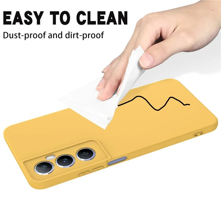 For Realme C65 4G Protective Case Liquid Silicone Phone Cover with Wrist Strap