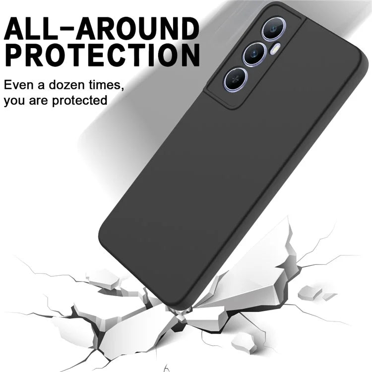 For Realme C65 4G Protective Case Liquid Silicone Phone Cover with Wrist Strap