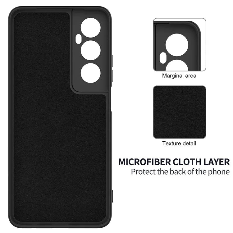 For Realme C65 4G Protective Case Liquid Silicone Phone Cover with Wrist Strap