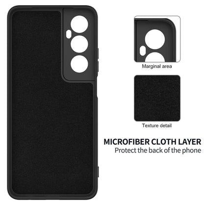 For Realme C65 4G Protective Case Liquid Silicone Phone Cover with Wrist Strap
