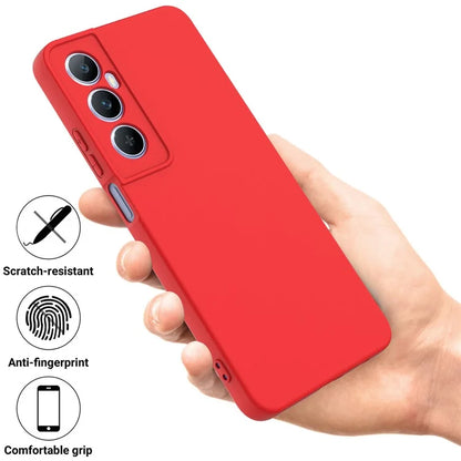 For Realme C65 4G Protective Case Liquid Silicone Phone Cover with Wrist Strap