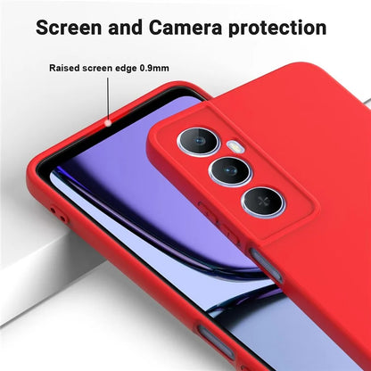 For Realme C65 4G Protective Case Liquid Silicone Phone Cover with Wrist Strap