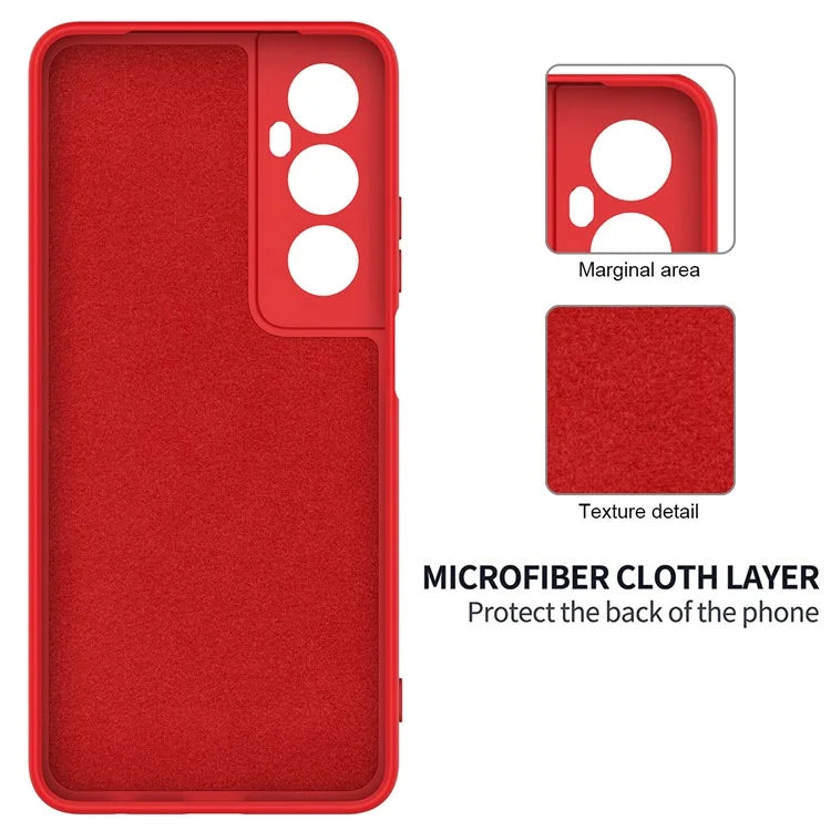 For Realme C65 4G Protective Case Liquid Silicone Phone Cover with Wrist Strap