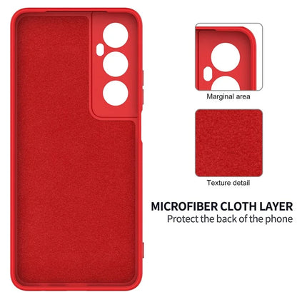 For Realme C65 4G Protective Case Liquid Silicone Phone Cover with Wrist Strap