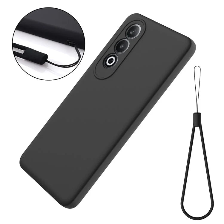 For OnePlus Nord CE4 5G Case Slim-Fit Liquid Silicone Protective Back Cover  with Hand Strap