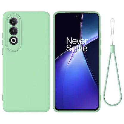 For OnePlus Nord CE4 5G Case Slim-Fit Liquid Silicone Protective Back Cover  with Hand Strap