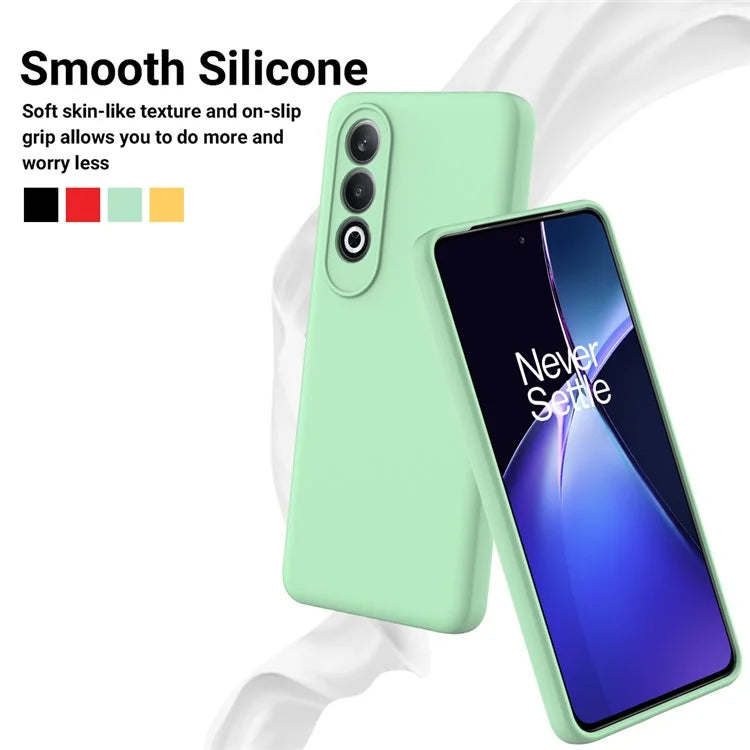 For OnePlus Nord CE4 5G Case Slim-Fit Liquid Silicone Protective Back Cover  with Hand Strap