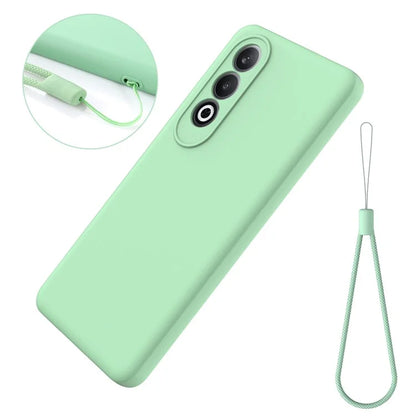 For OnePlus Nord CE4 5G Case Slim-Fit Liquid Silicone Protective Back Cover  with Hand Strap