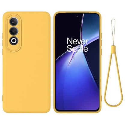 For OnePlus Nord CE4 5G Case Slim-Fit Liquid Silicone Protective Back Cover  with Hand Strap