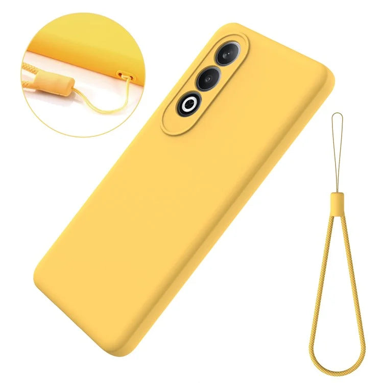 For OnePlus Nord CE4 5G Case Slim-Fit Liquid Silicone Protective Back Cover  with Hand Strap