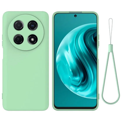 For Huawei nova 12i 4G Case Liquid Silicone Shockproof Slim Phone Cover with Strap
