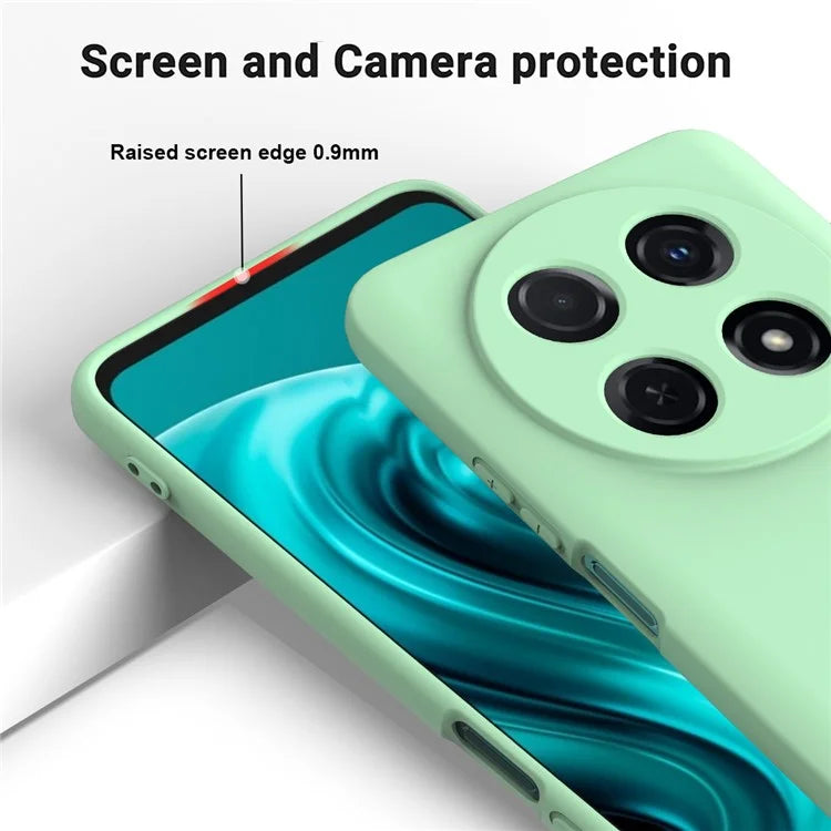 For Huawei nova 12i 4G Case Liquid Silicone Shockproof Slim Phone Cover with Strap