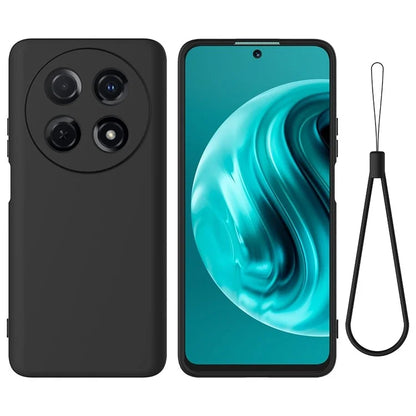 For Huawei nova 12i 4G Case Liquid Silicone Shockproof Slim Phone Cover with Strap