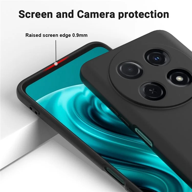 For Huawei nova 12i 4G Case Liquid Silicone Shockproof Slim Phone Cover with Strap