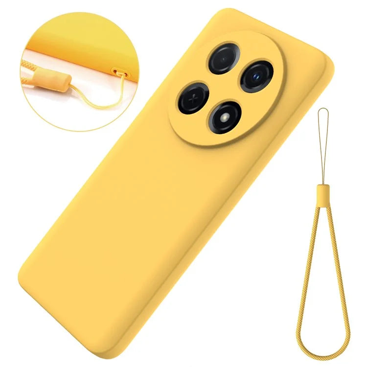 For Huawei nova 12i 4G Case Liquid Silicone Shockproof Slim Phone Cover with Strap