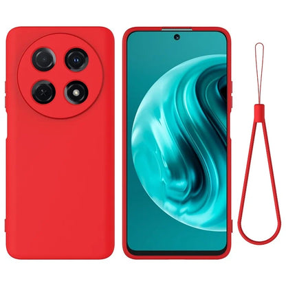 For Huawei nova 12i 4G Case Liquid Silicone Shockproof Slim Phone Cover with Strap