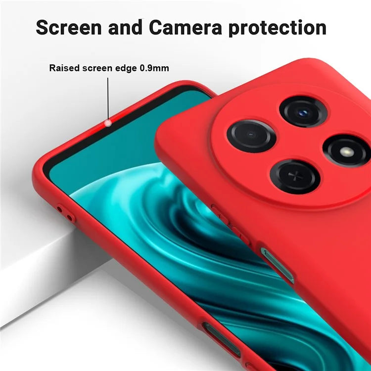 For Huawei nova 12i 4G Case Liquid Silicone Shockproof Slim Phone Cover with Strap