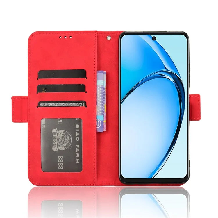 For Oppo A60 4G Case with Multiple Card Slots PU Leather Flip Stand Cell Phone Cover