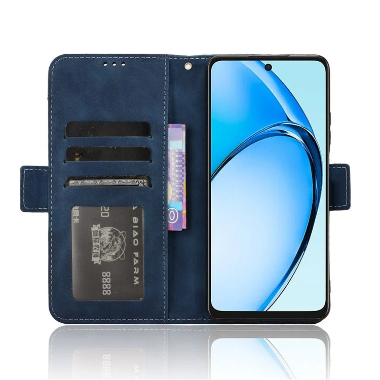 For Oppo A60 4G Case with Multiple Card Slots PU Leather Flip Stand Cell Phone Cover