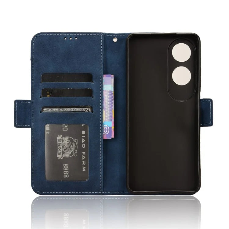 For Oppo A60 4G Case with Multiple Card Slots PU Leather Flip Stand Cell Phone Cover