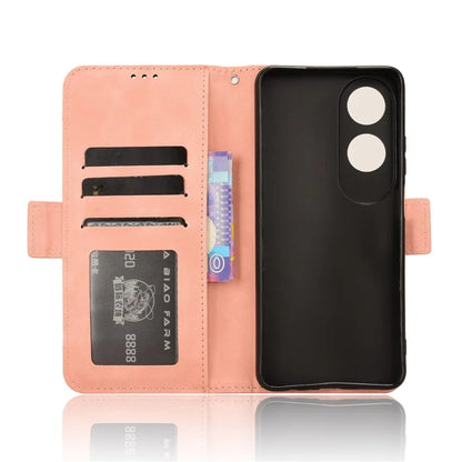 For Oppo A60 4G Case with Multiple Card Slots PU Leather Flip Stand Cell Phone Cover