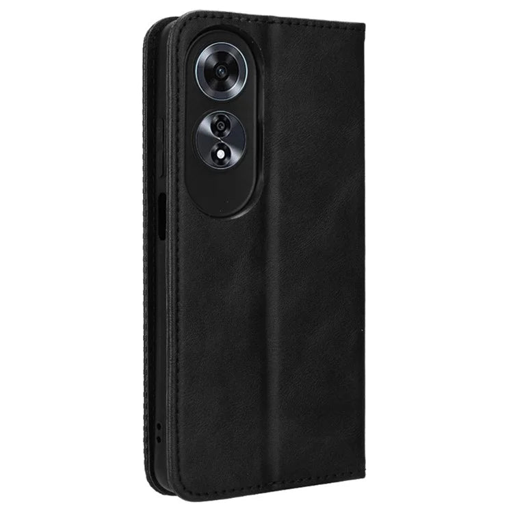 For Oppo A60 4G Leather Case Magnetic Closing Phone Cover with Wallet