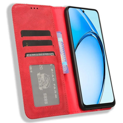 For Oppo A60 4G Leather Case Magnetic Closing Phone Cover with Wallet