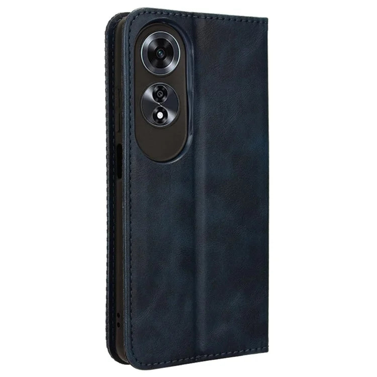 For Oppo A60 4G Leather Case Magnetic Closing Phone Cover with Wallet