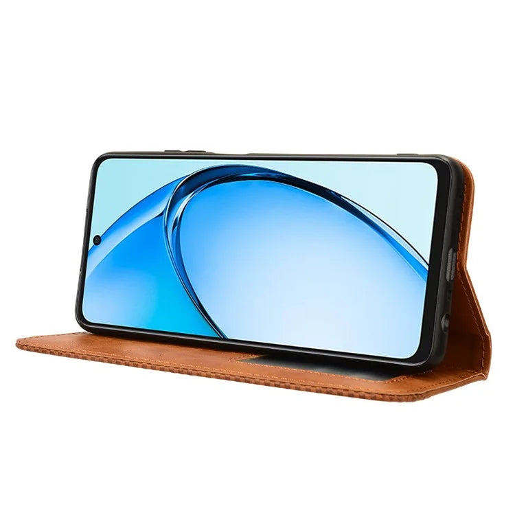 For Oppo A60 4G Leather Case Magnetic Closing Phone Cover with Wallet