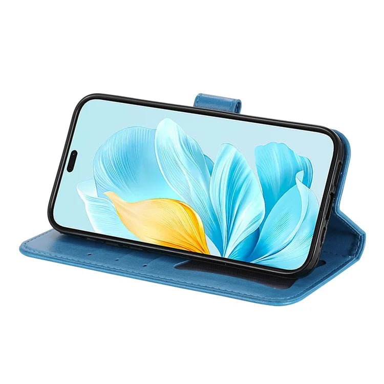 For Honor 200 Lite Case Flower Imprinted PU Leather Wallet Phone Folio Cover