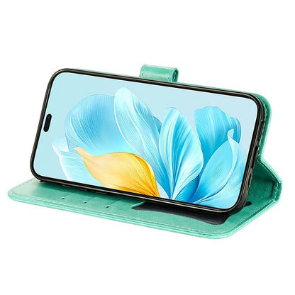 For Honor 200 Lite Case Flower Imprinted PU Leather Wallet Phone Folio Cover