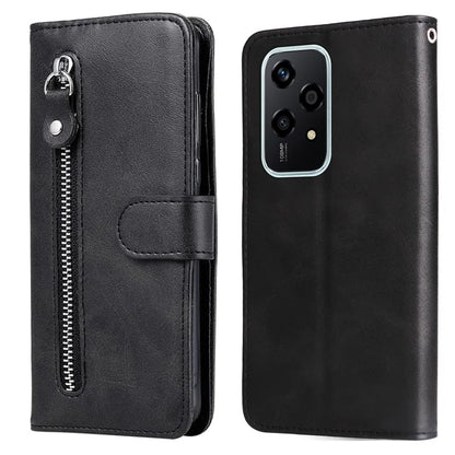 For Honor 200 Lite Case PU Leather Card Slots Zipper Pocket Phone Cover