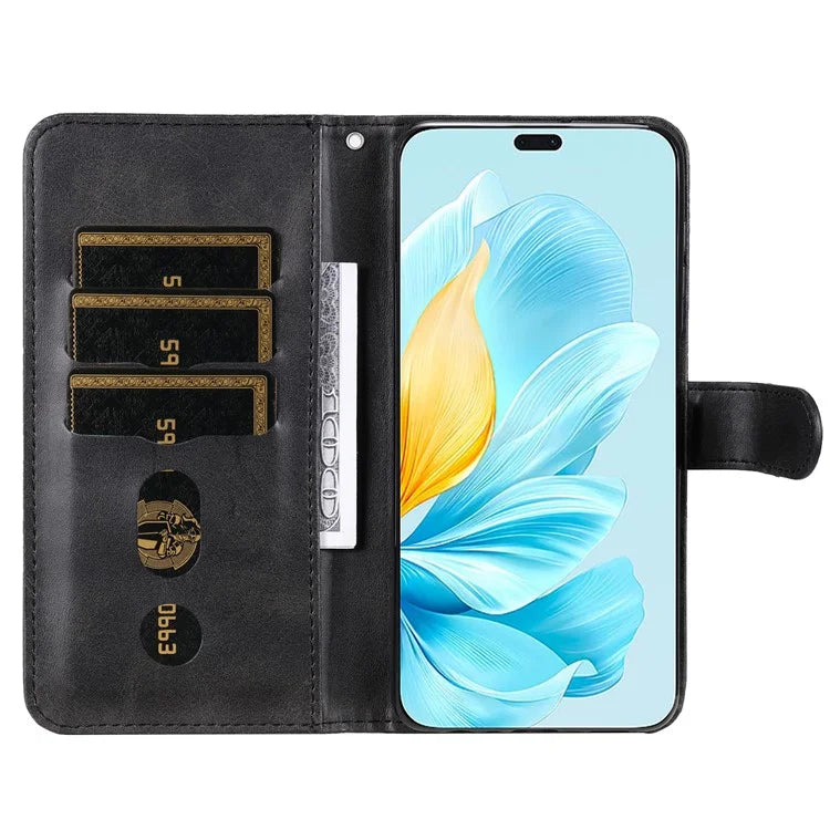 For Honor 200 Lite Case PU Leather Card Slots Zipper Pocket Phone Cover