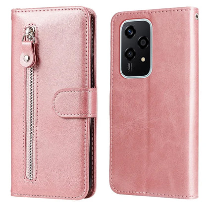 For Honor 200 Lite Case PU Leather Card Slots Zipper Pocket Phone Cover