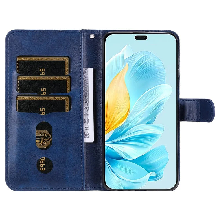 For Honor 200 Lite Case PU Leather Card Slots Zipper Pocket Phone Cover