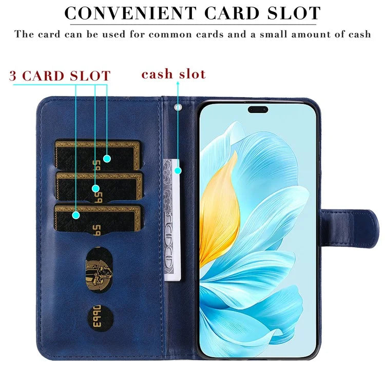 For Honor 200 Lite Case PU Leather Card Slots Zipper Pocket Phone Cover
