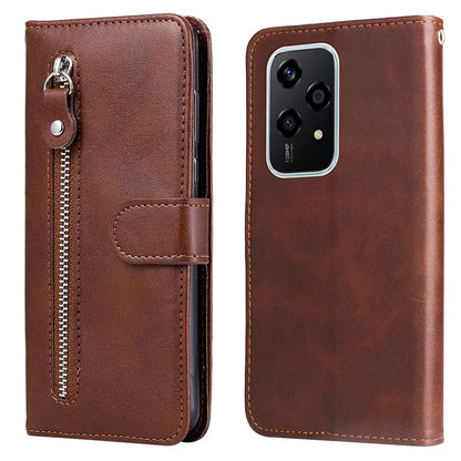 For Honor 200 Lite Case PU Leather Card Slots Zipper Pocket Phone Cover