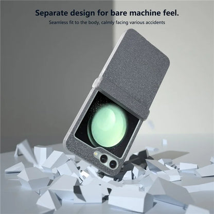 For Samsung Galaxy Z Flip5 5G Case Diamond Textured PU+PC Matte Edge Phone Cover