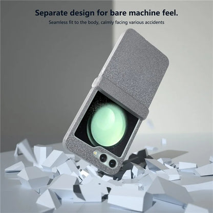 For Samsung Galaxy Z Flip5 5G Case Diamond Textured PU+PC Matte Edge Phone Cover