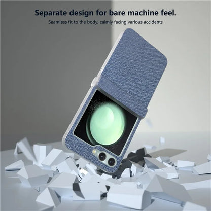 For Samsung Galaxy Z Flip5 5G Case Diamond Textured PU+PC Matte Edge Phone Cover