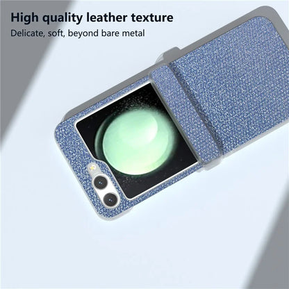 For Samsung Galaxy Z Flip5 5G Case Diamond Textured PU+PC Matte Edge Phone Cover