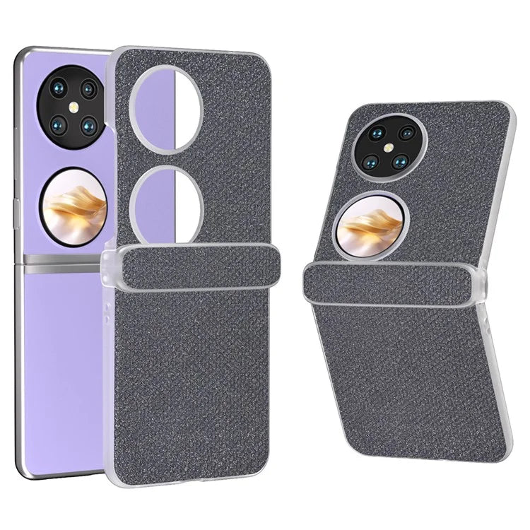 For Huawei Pocket 2 Case Matte Edge Diamond Textured PU+PC Phone Protector