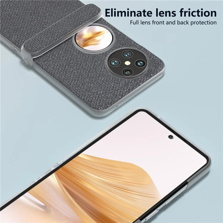 For Huawei Pocket 2 Case Matte Edge Diamond Textured PU+PC Phone Protector