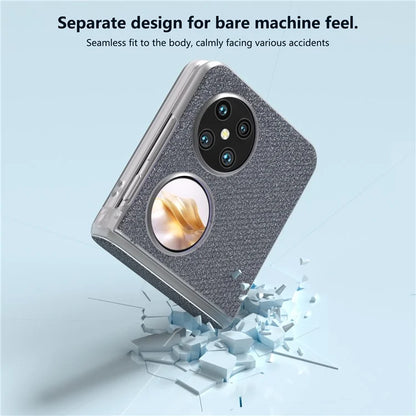 For Huawei Pocket 2 Case Matte Edge Diamond Textured PU+PC Phone Protector