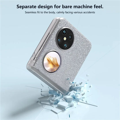 For Huawei Pocket 2 Case Matte Edge Diamond Textured PU+PC Phone Protector
