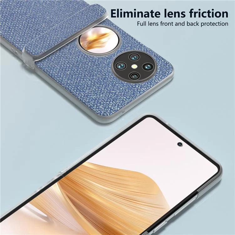 For Huawei Pocket 2 Case Matte Edge Diamond Textured PU+PC Phone Protector