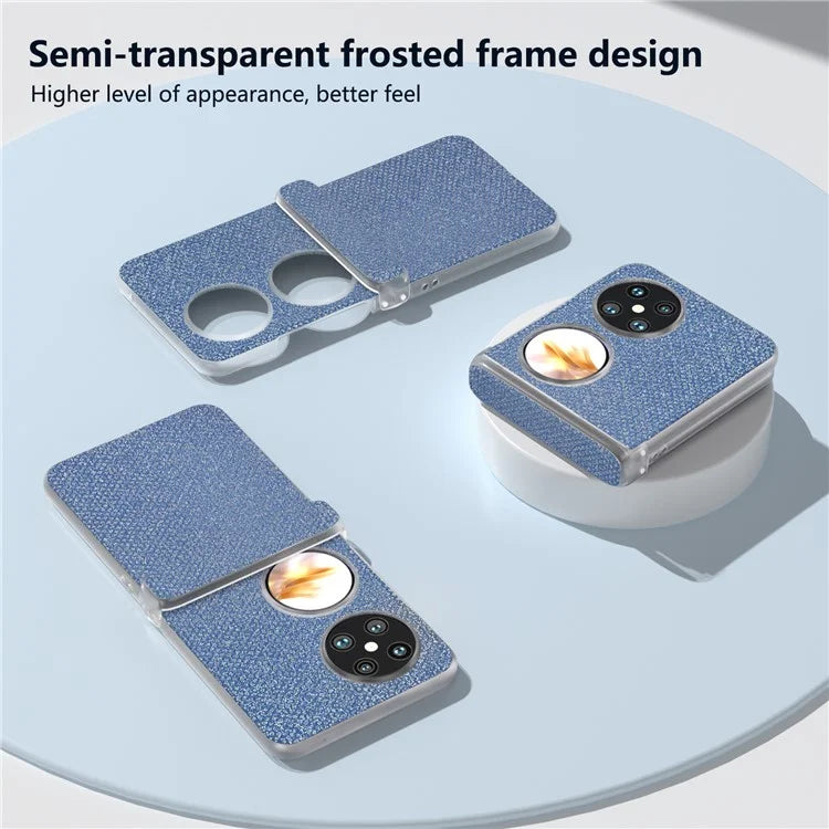 For Huawei Pocket 2 Case Matte Edge Diamond Textured PU+PC Phone Protector