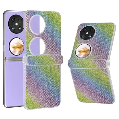 For Huawei Pocket 2 Case Matte Edge Diamond Textured PU+PC Phone Protector